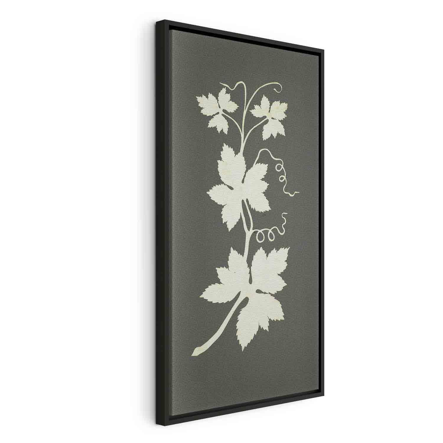 Philipp Otto Runge lærredsbillede med humleplante - 30 x 60 cm - I en sort træramme billede
