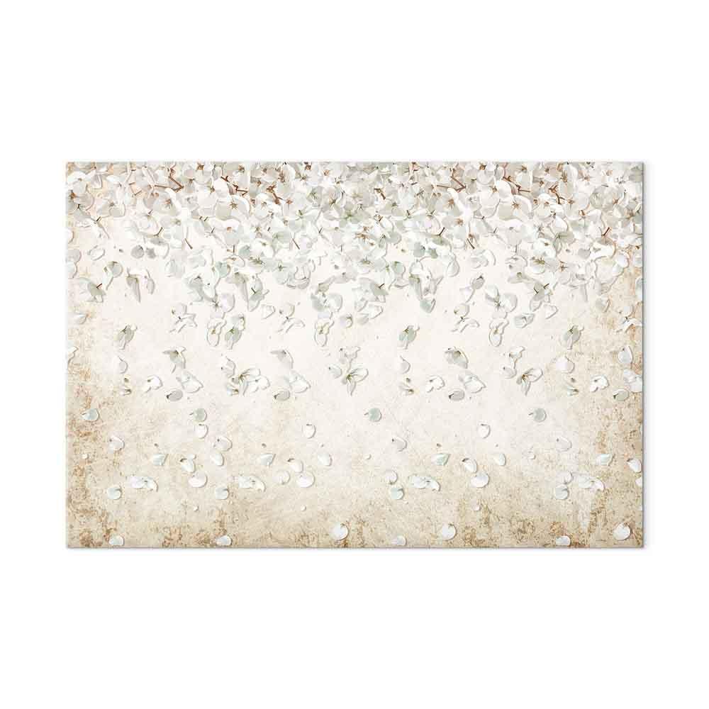 Lærredsbillede Faldende blomster - bredt blomsterbillede til væg, 1 del - 120 x 80 cm - Akustisk