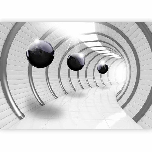Fototapet med futuristisk tunnel i 3D