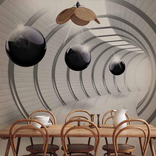 Fototapet med futuristisk tunnel i 3D