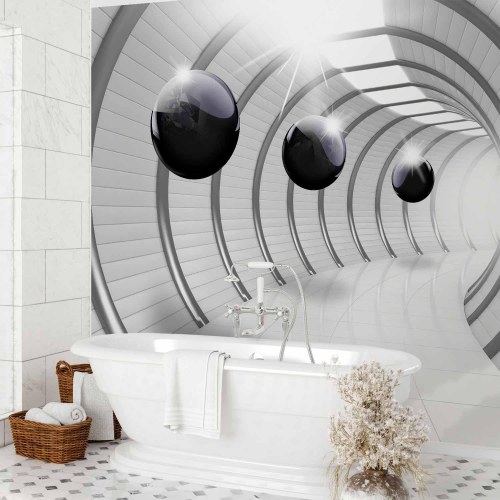 Fototapet med futuristisk tunnel i 3D