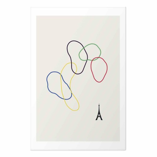 Plakat Colorful Circles - minimalistisk abstrakt vægplakat