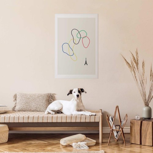 Plakat Colorful Circles - minimalistisk abstrakt vægplakat