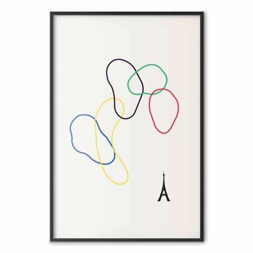 Plakat Colorful Circles - minimalistisk abstrakt vægplakat