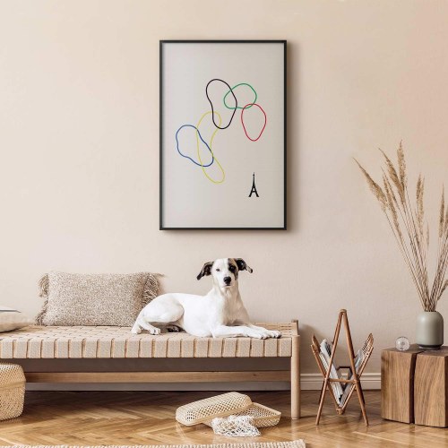 Plakat Colorful Circles - minimalistisk abstrakt vægplakat