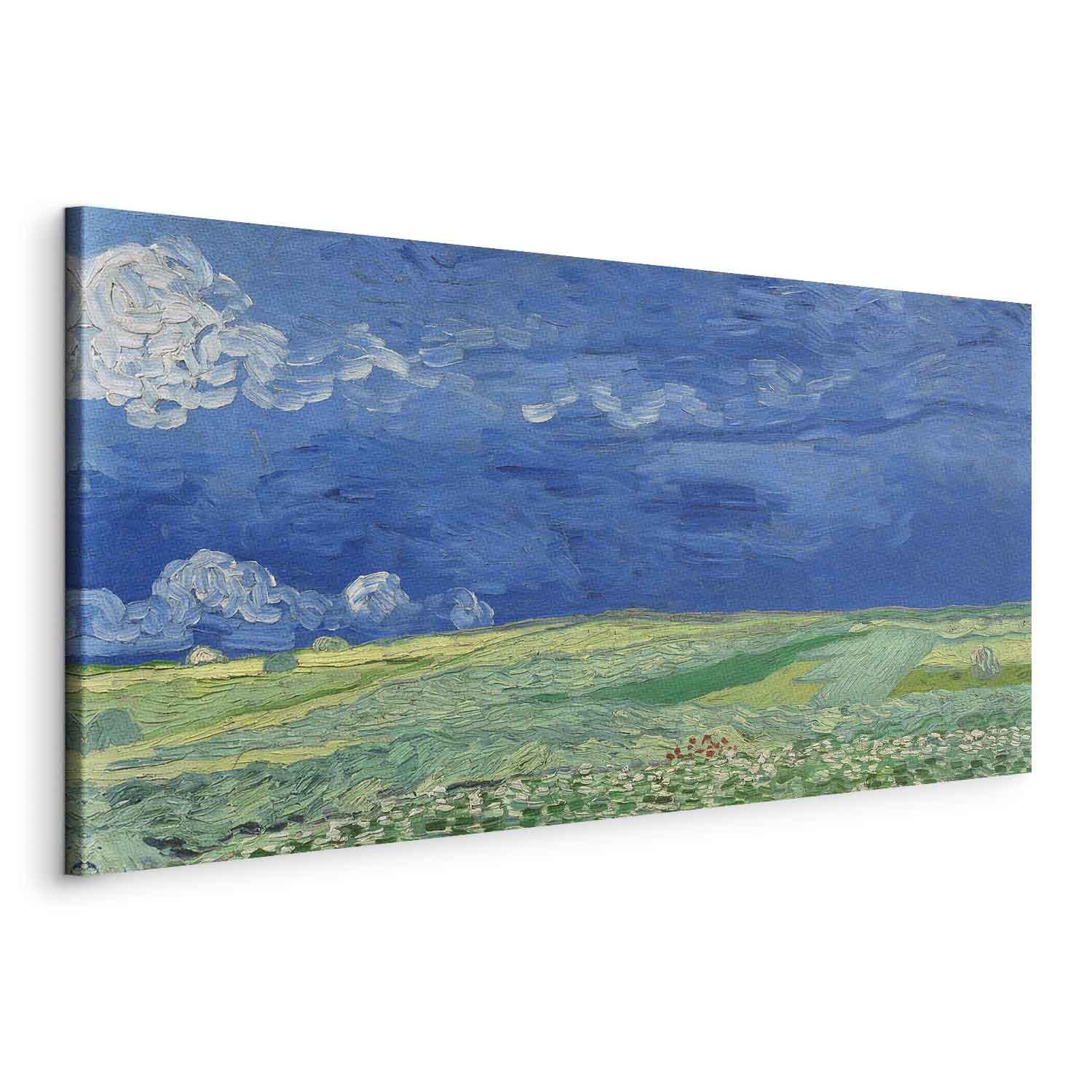 Vincent van Gogh XXL lærredsbillede - Hvedemark under tordenskyer