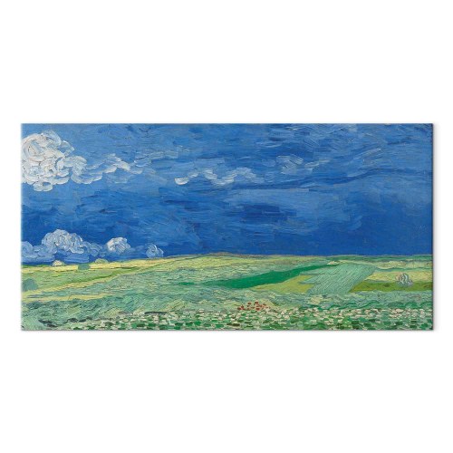 Vincent van Gogh XXL lærredsbillede - Hvedemark under tordenskyer