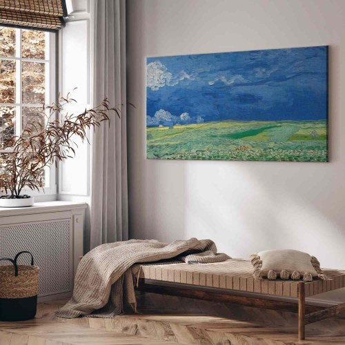 Vincent van Gogh XXL lærredsbillede - Hvedemark under tordenskyer
