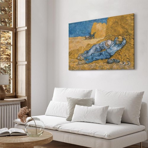 Vincent van Gogh billede på lærred - Middag: Hvile fra arbejdet