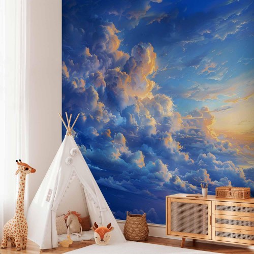 Fototapet med himmel og skyer - kunstnerisk skylandskab