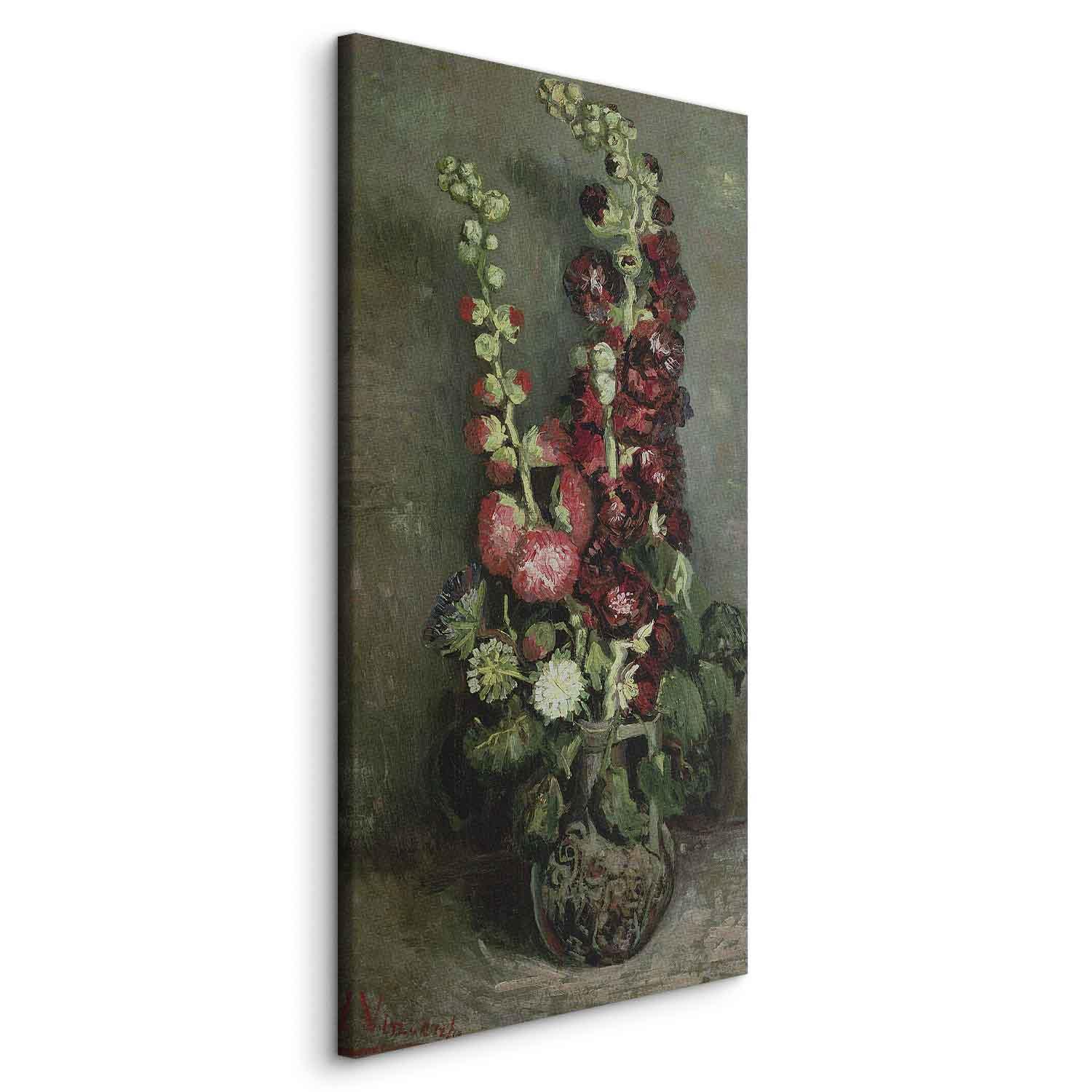 Vincent van Gogh billede på lærred - Vase med stokroser reproduktion