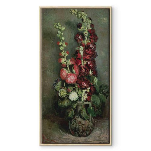 Vincent van Gogh billede på lærred - Vase med stokroser reproduktion