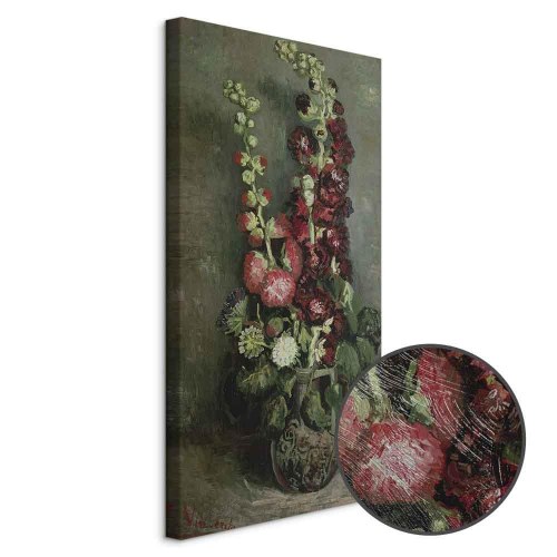 Vincent van Gogh billede på lærred - Vase med stokroser reproduktion