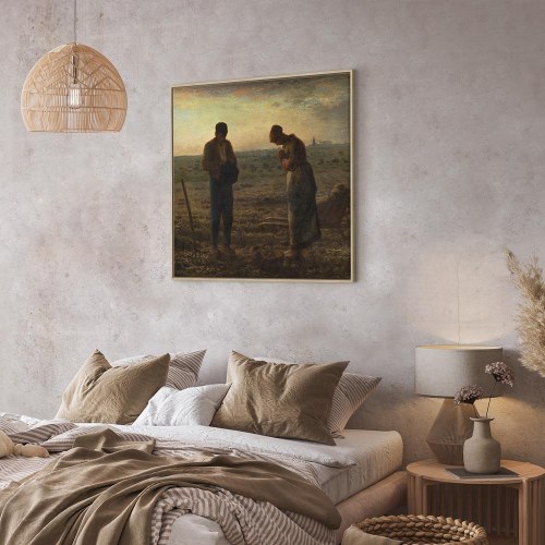 Jean-François Millet Angelus billede på lærred 40 x 40 cm