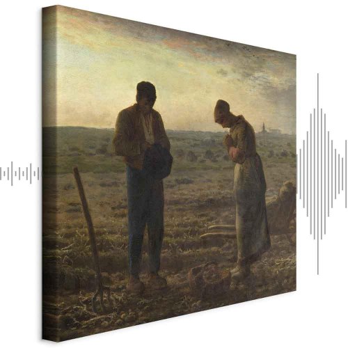 Jean-François Millet Angelus billede på lærred 40 x 40 cm
