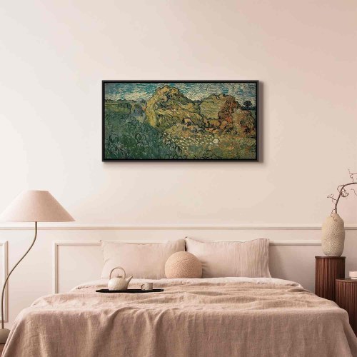 Vincent van Gogh billede på lærred - Mark med hvedestakke 120 x 60 cm