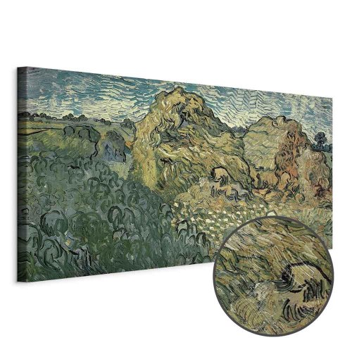 Vincent van Gogh billede på lærred - Mark med hvedestakke 120 x 60 cm