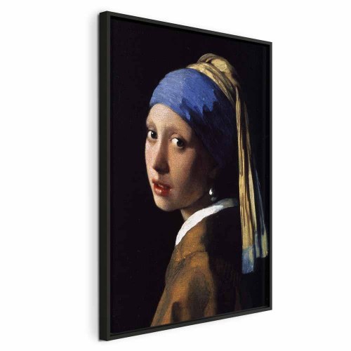 Jan Vermeer billede på lærred - Pige med perleørering