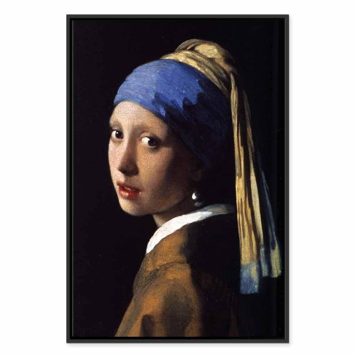 Jan Vermeer billede på lærred - Pige med perleørering