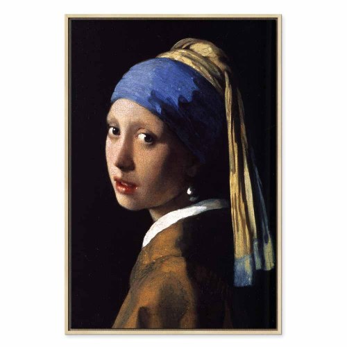 Jan Vermeer billede på lærred - Pige med perleørering