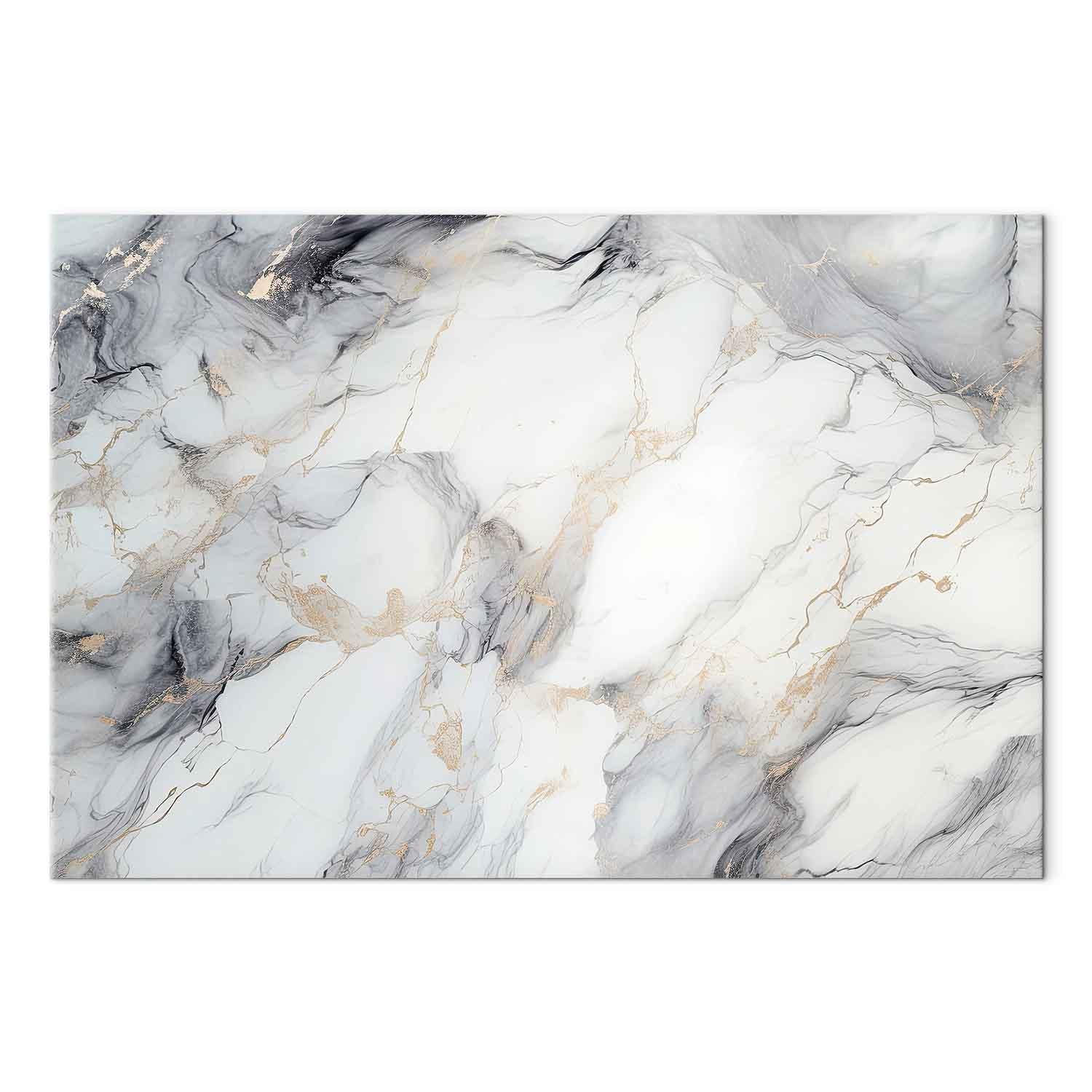 Lærredsbillede Elegant marmor i neutrale farver - 60 x 40 cm - Akustisk