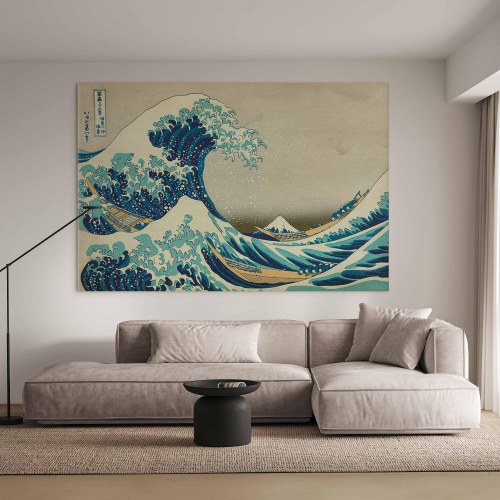XXL-billede på lærred - Katsushika Hokusai, Den store bølge ved Kanagawa