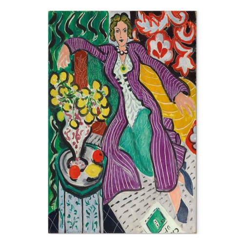 Henri Matisse billede på lærred - Kvinde i en lilla frakke