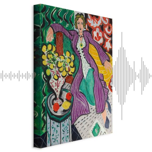Henri Matisse billede på lærred - Kvinde i en lilla frakke