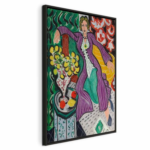 Henri Matisse billede på lærred - Kvinde i en lilla frakke
