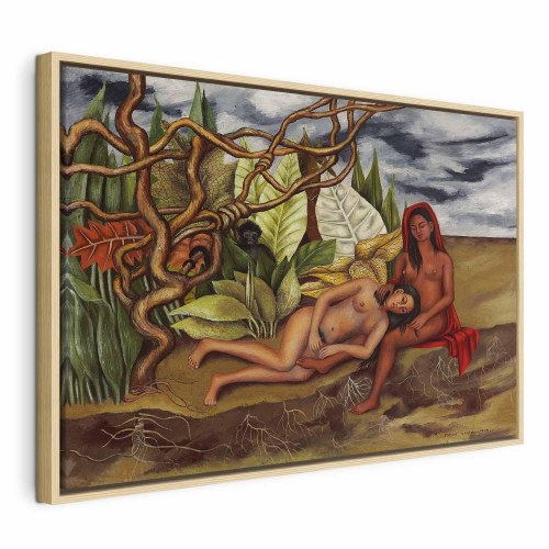 Frida Kahlo billede på lærred - To nøgne i en skov (Jorden selv)