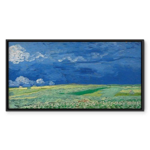 Vincent van Gogh lærredsbillede - Hvedemark under tordenskyer