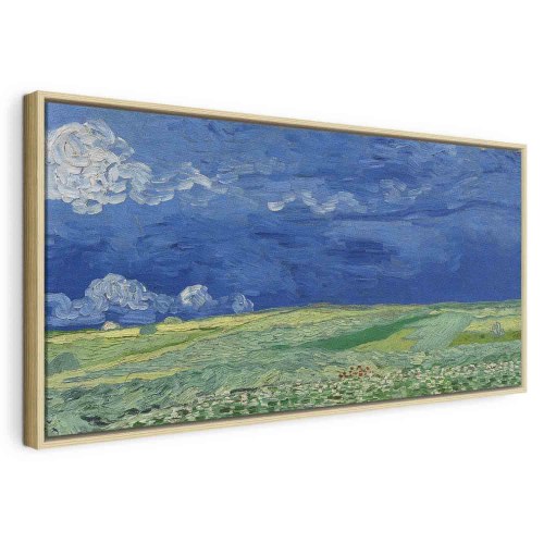 Vincent van Gogh lærredsbillede - Hvedemark under tordenskyer