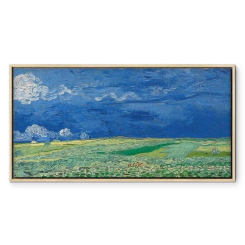 Vincent van Gogh lærredsbillede - Hvedemark under tordenskyer