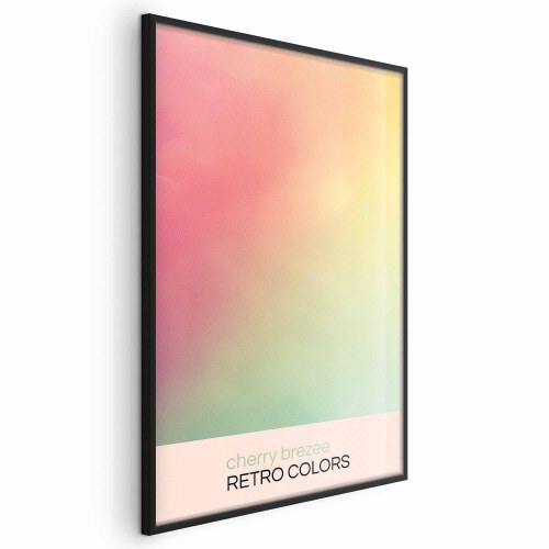 Abstrakt plakat Cherry Breeze i bløde retrofarver