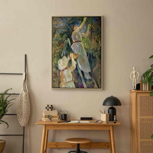 Berthe Morisot - Kirsebærplukkeren billede på lærred