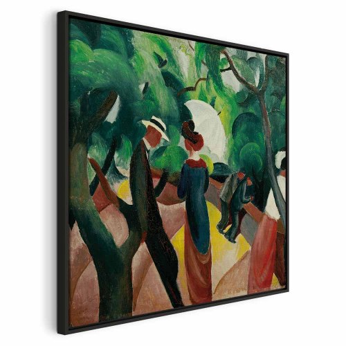August Macke Promenade billede på lærred 40 x 40 cm, 60 x 60 cm, 80 x 80 cm