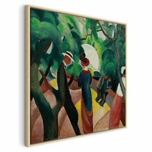 August Macke Promenade billede på lærred 40 x 40 cm, 60 x 60 cm, 80 x 80 cm