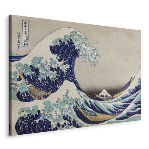 Hokusai Katsushika billede på lærred - Den store bølge ud for Kanagawa