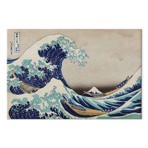 Hokusai Katsushika billede på lærred - Den store bølge ud for Kanagawa
