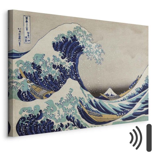 Hokusai Katsushika billede på lærred - Den store bølge ud for Kanagawa