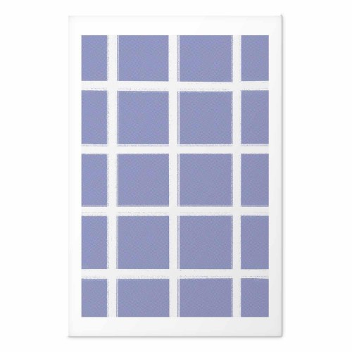 Abstrakt plakat White Lines i blå med grafisk gitter