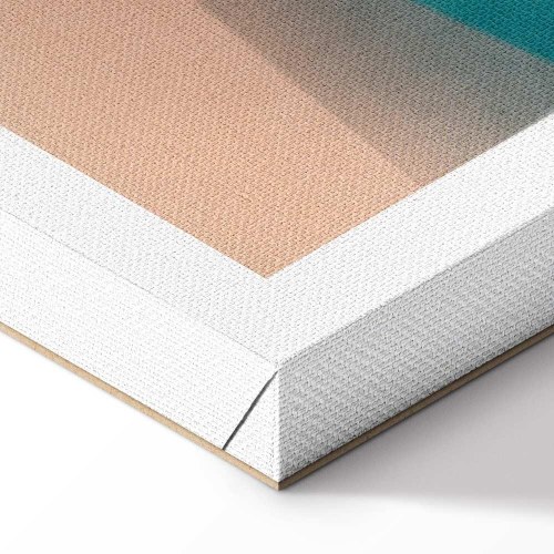 Lærredsbillede Pastel Alley lodret - landskab med palme