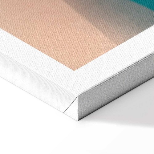 Lærredsbillede Pastel Alley lodret - landskab med palme