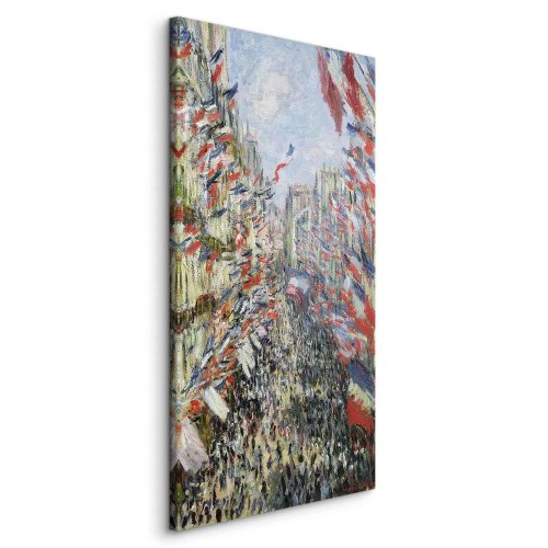 Claude Monet billede på lærred - Rue Montorgueil i Paris reproduktion