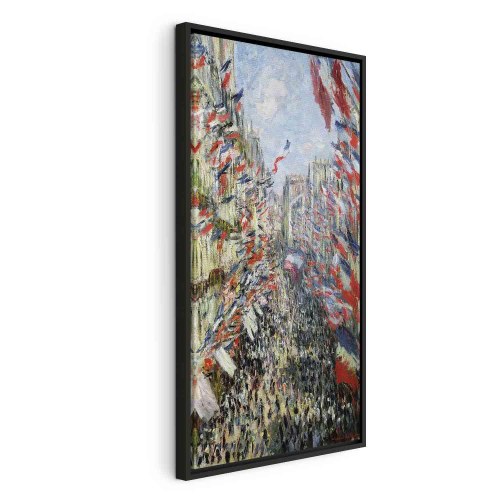 Claude Monet billede på lærred - Rue Montorgueil i Paris reproduktion