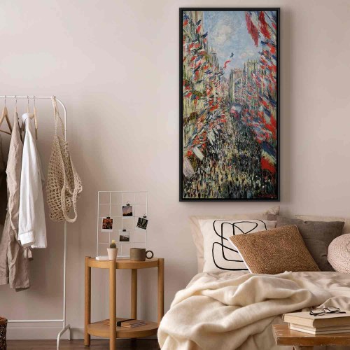 Claude Monet billede på lærred - Rue Montorgueil i Paris reproduktion