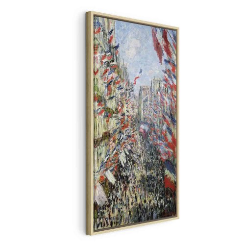 Claude Monet billede på lærred - Rue Montorgueil i Paris reproduktion
