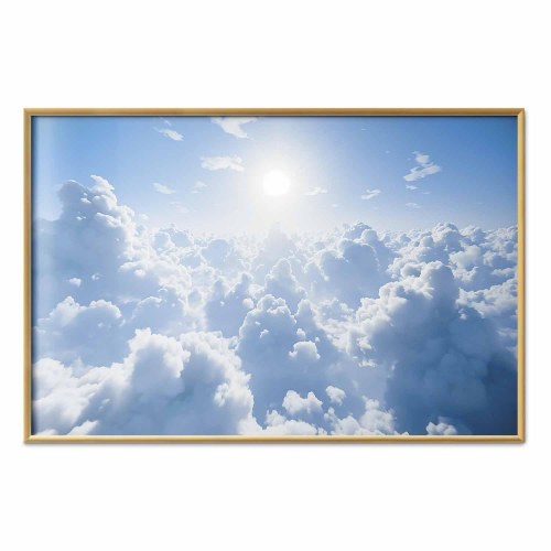 Plakat med himmel og skyer - Heavenly Peace: Varme Solstråler