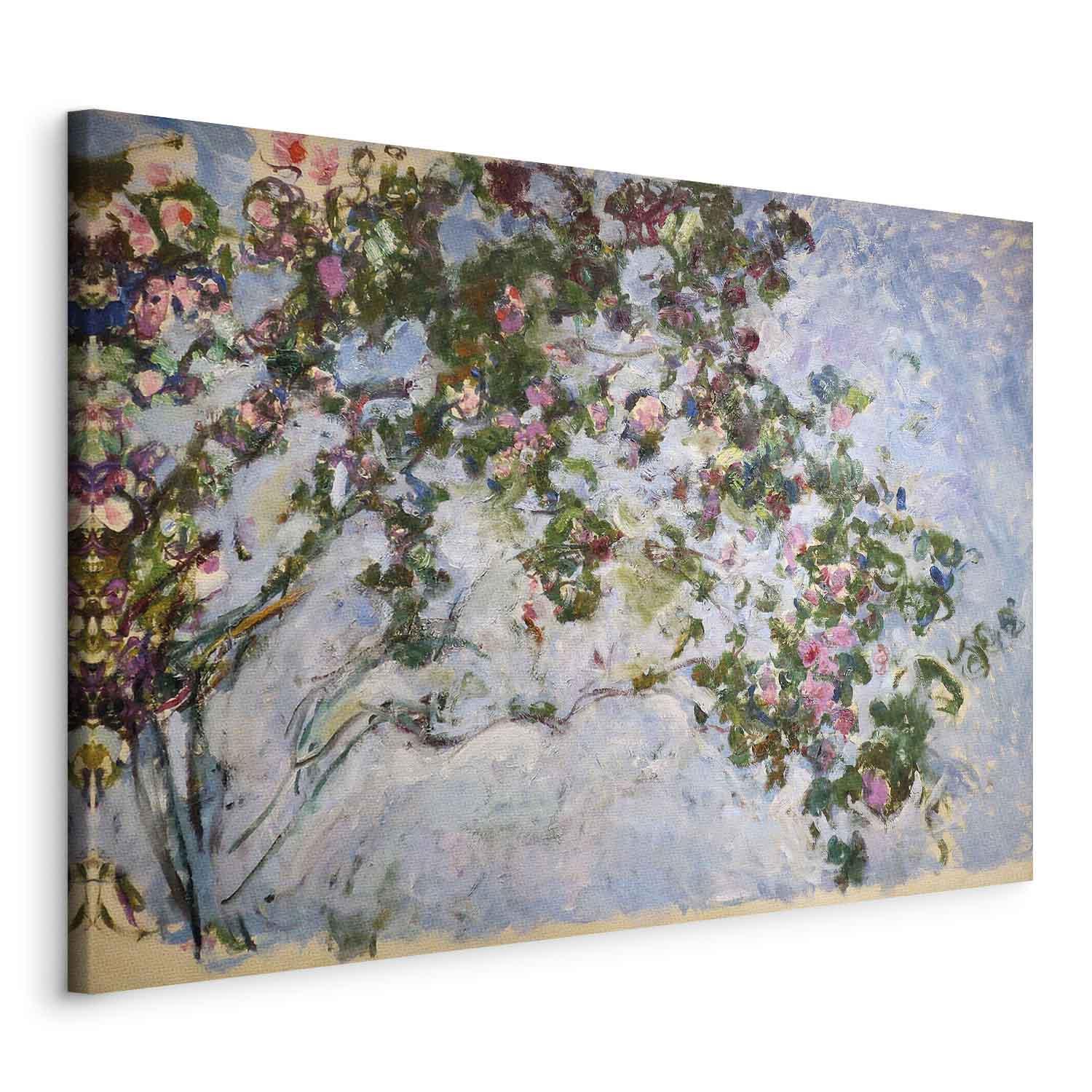 Claude Monet Billede på lærred - Roserne - 60 x 40 cm - På italiensk lærred billede