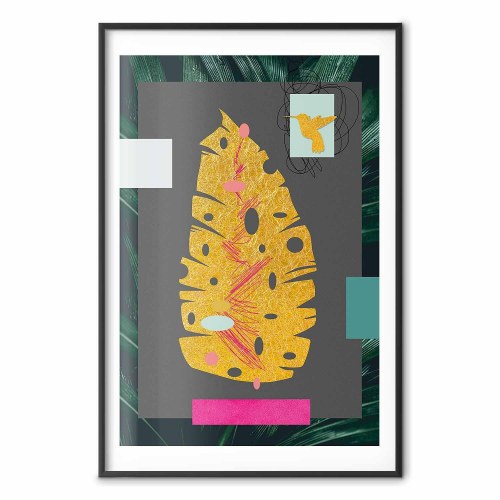 Plakat Gyldent Blad - botanisk vægplakat